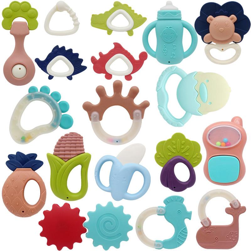 Baby Hand Rattle Toy for 0-1 Year Olds, Educational, Boilable, Chewable Teether for Newborns, Suitable for Babies from 0-3 to 6 Months