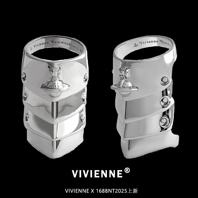 Vivienne Armor Ring, Empress Nana's Same Style, Vintage Saturn Armor Joint Ring, Multi-Layered Vivienne Ring