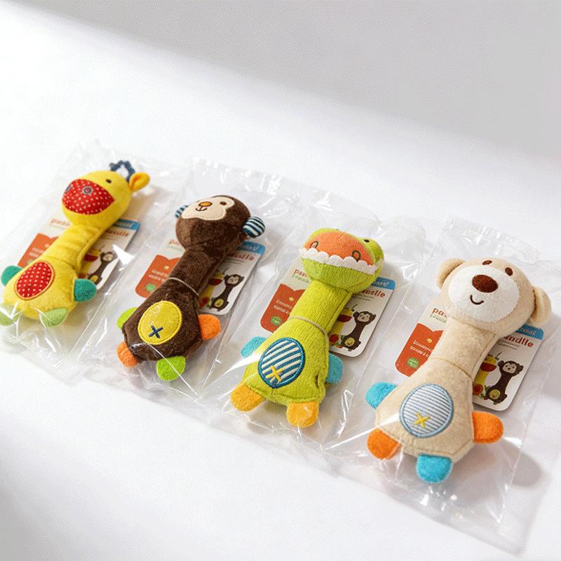 Bbsky Children's Toy Rattle Stick, Baby Cartoon Animal Hand-Held Stick, Wholesale Hanging Grip Rattle