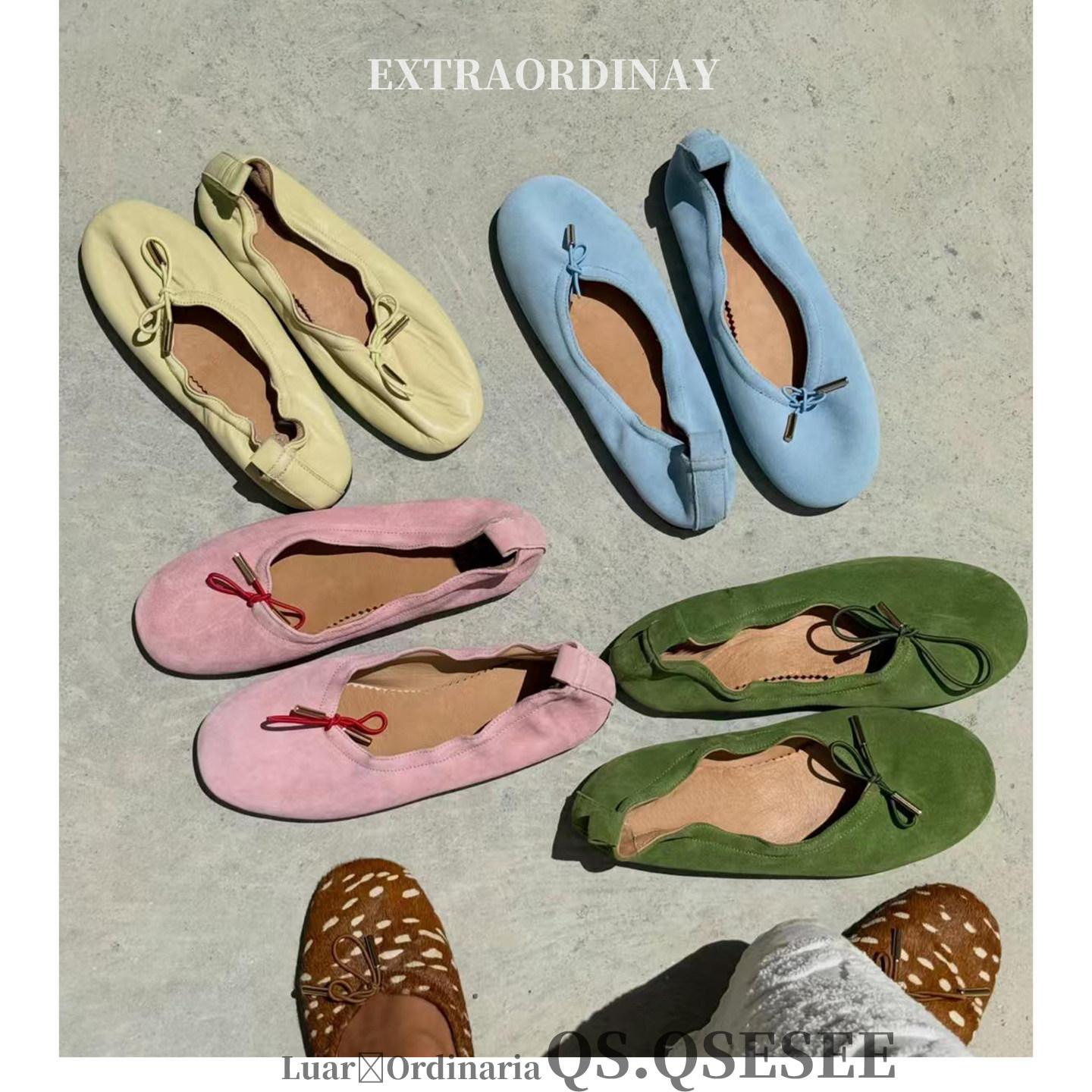 Sheepskin! 1cm plush ballet shoes, round toe, egg roll flat shoes for women, 2026 new slip-on granny shoes