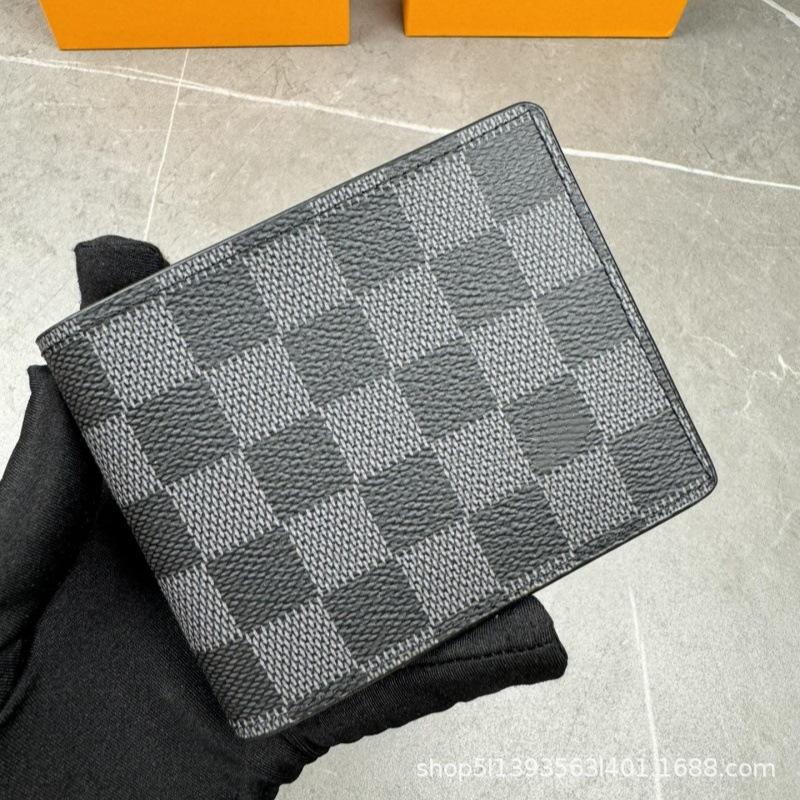Men's Short Wallet with Multiple Card Slots 80% off Leather European and American Fashion Wallet Card Holder 60223