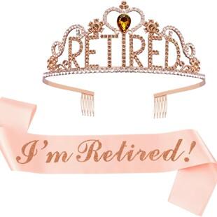 Rose Gold Retirement Crown Party Decorations, Light Luxury Rhinestone Crown Hair Accessories, Banquet Accessories, Manufacturer Wholesale