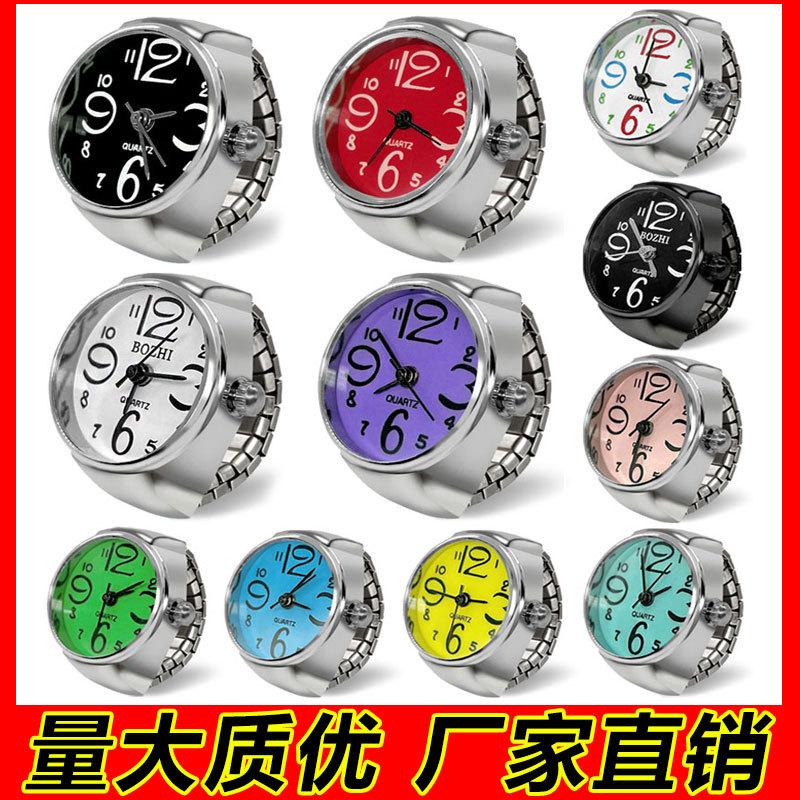 Personalized men's and women's finger watch hot sale couple ring watch korean fashion wholesale alloy silver shell factory direct batch