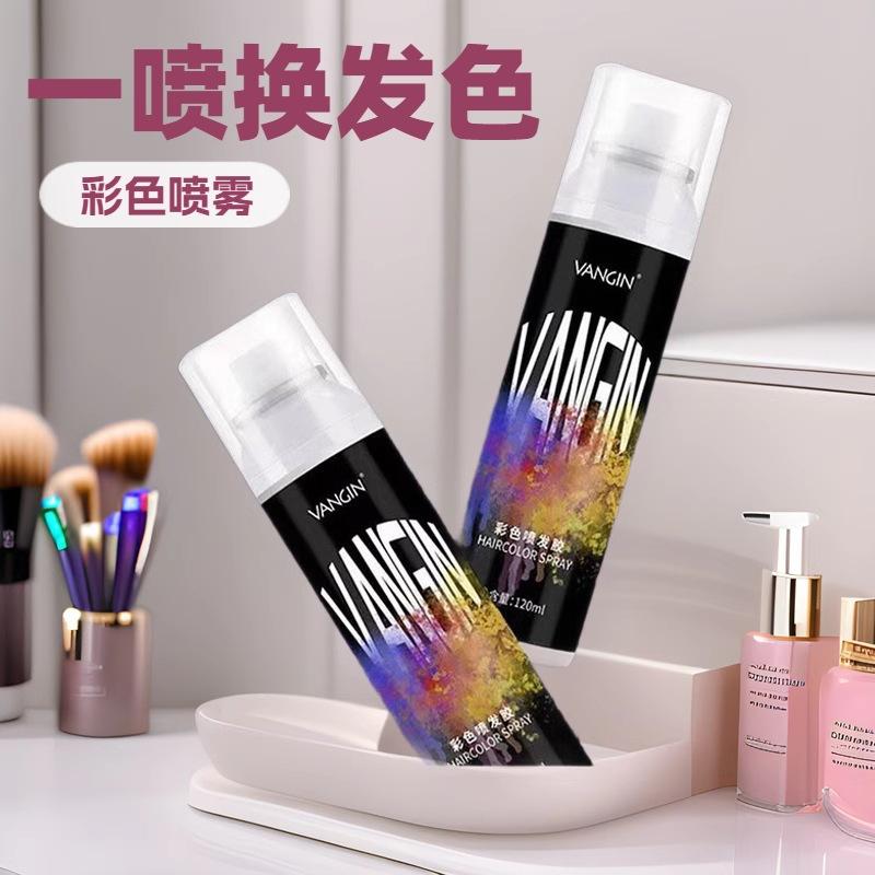 in stock VANGIN Dyeing Spray Disposable Spray Color Hair Dyeing Cream Hair Black Dyeing Spray