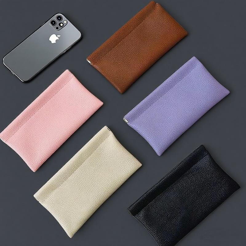 Cross-Border Soft Leather Cash Wallet, Simple Clutch Bag, Business Long Wallet, Large Banknote Organizer, Elastic Coin Purse
