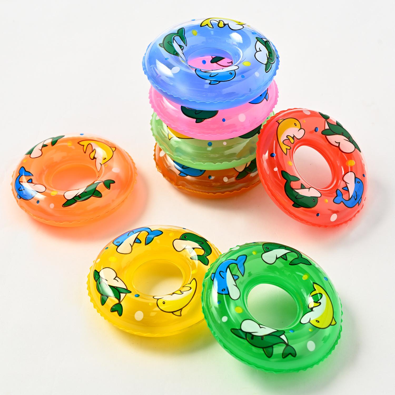 Water play toy accessories small dolphin swimming ring bath toy bath water play Bath mini swimming ring wholesale