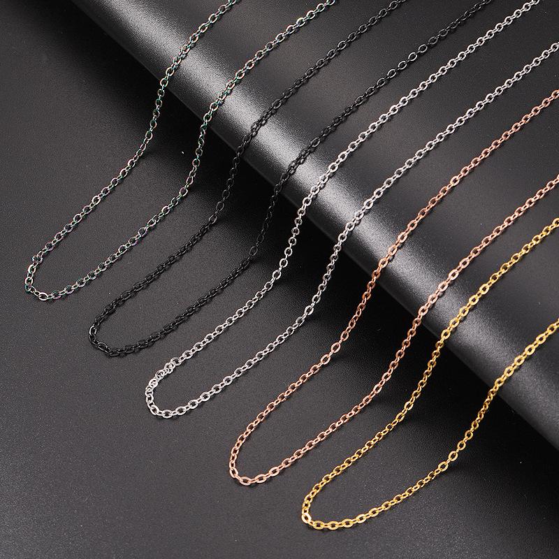 Hot sale stainless steel furnace vacuum plating 18K real gold O cross chain jewelry accessories DIY Necklace Necklace