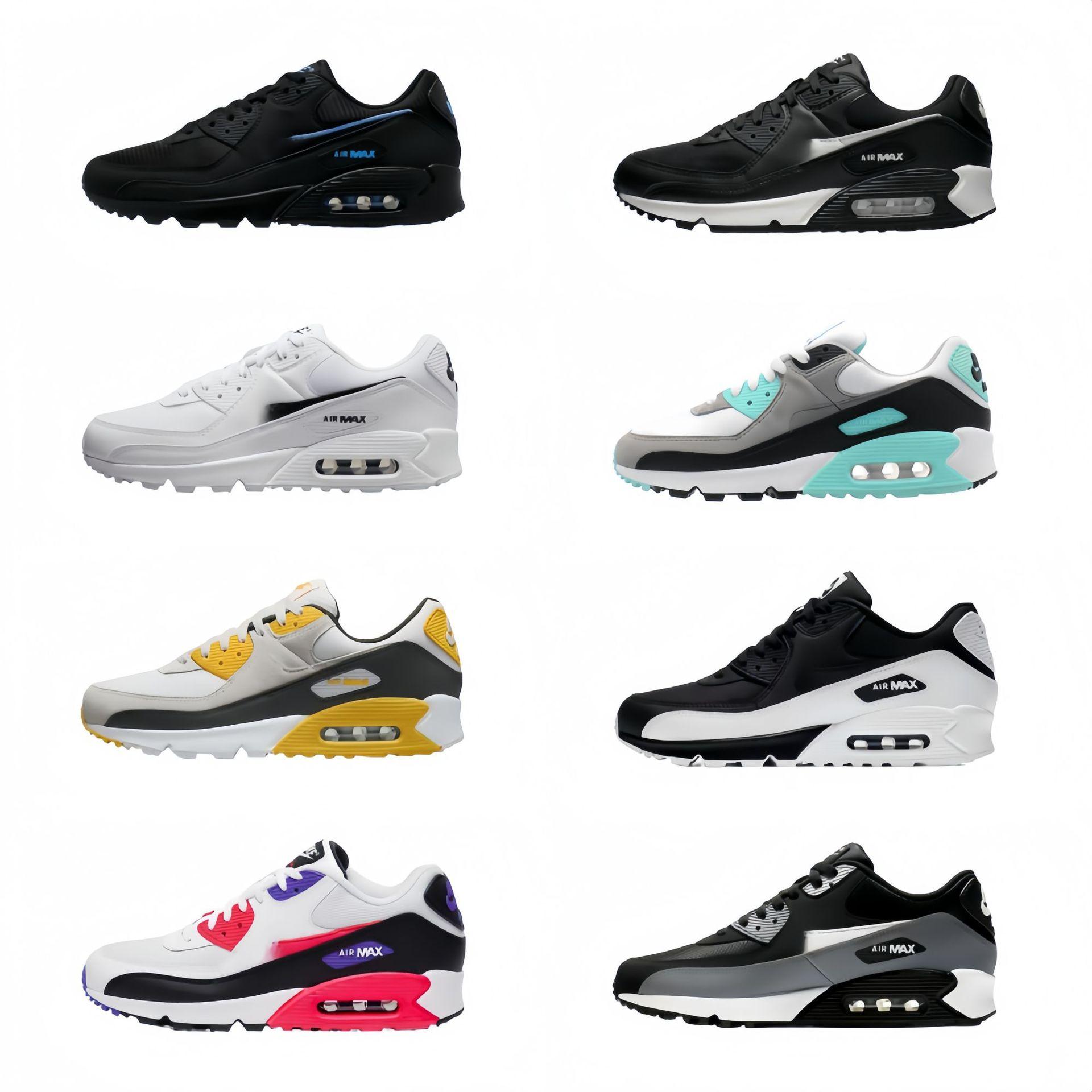 Foreign trade Air Max 90 Putian shoes, retro classic air cushion shoes, breathable mesh, unisex casual athletic running shoes
