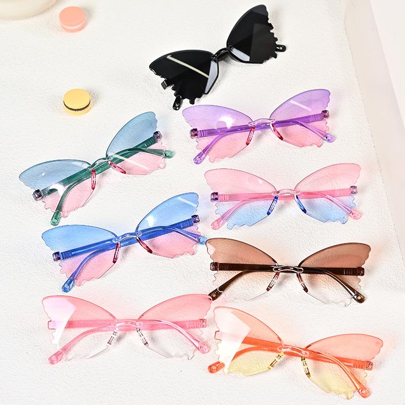 2026 New Cross-Border Baby Sunglasses Frameless Children's Butterfly Glasses for Boys and Girls Decorative Sunshade Kids Sunglasses