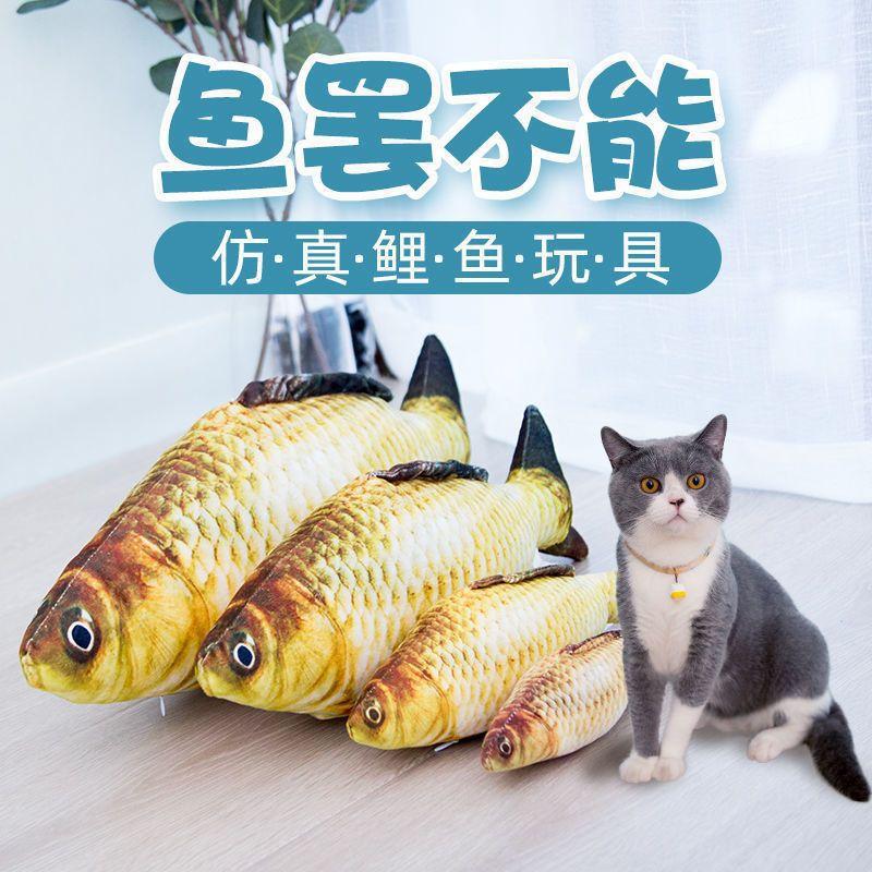 Popular Catnip Fish Toy for Kittens, Self-Entertainment and Boredom Relief, Plush Realistic Fish Cat Toy, Pet Supplies Wholesale for Kittens