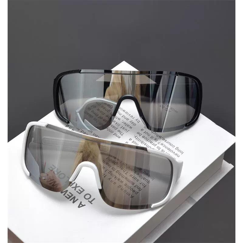 Outdoor Large Frame Frosted Black Mercury Riding Glasses Windproof Glasses Mountaineering Highway Mountain Bike Sports Eye Protection Sunglasses