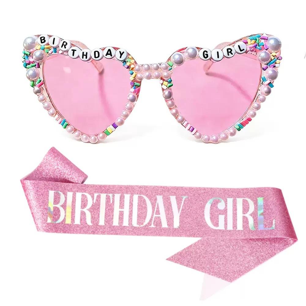 Cross-border European and American style sunglasses for birthday parties, colorful and fashionable pearl sunglasses, unisex, suitable for weddings and parties, bridal sunglasses