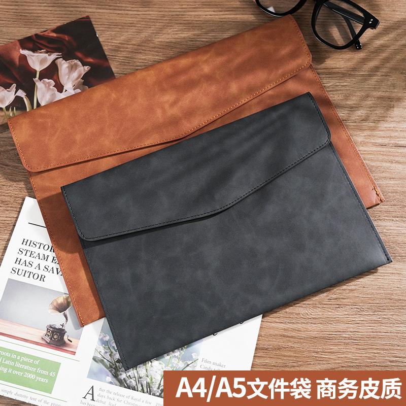 Leather A5 Document Bag, Business Information Bag, Vat Special Bag, A4 Document Pouch, Receipt Bag, Storage Bag, Customizable