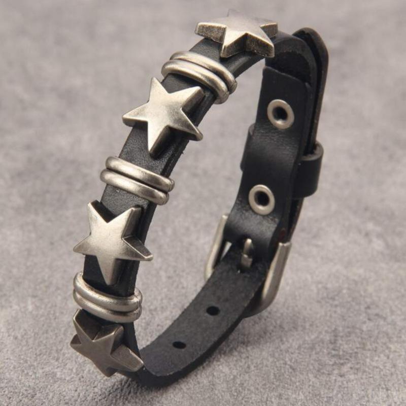 Cross-Border Hot Selling Punk Retro Star Bracelet Men's Trendy Street Shooting Y2K Bracelet Couple Niche Hand Jewelry