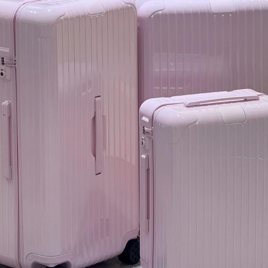 Rimowa Ballet Pink Suitcase Essential Trunk Square Fat Sports Version Trolley Case Same Model as Celebrities