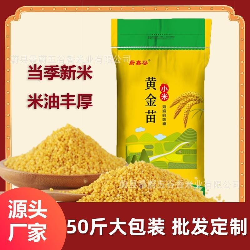 2026 Golden Yellow Millet, a specialty of Weixian 25kg Large packaging, wholesale of mixed grain staple foods for canteens and bakeries