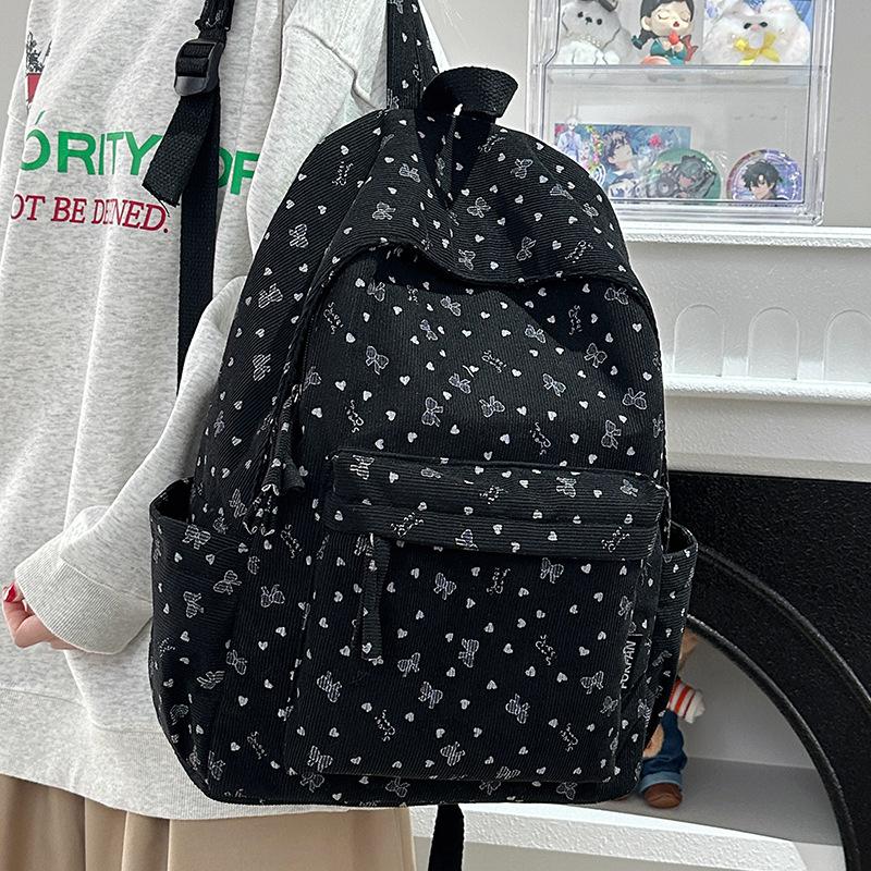 Cross-Border School Bag Ins Niche College Student Backpack Junior High School Students High School Girls Bowknot 2026 New Style Backpack