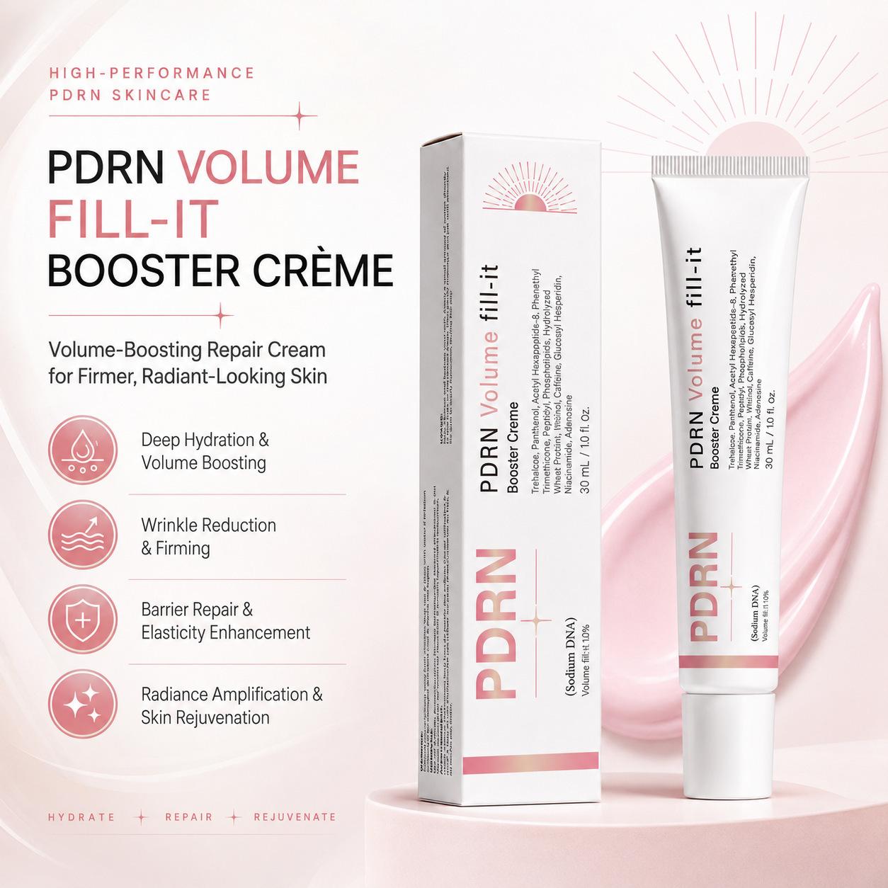 Cross-border Amazon bestseller PDRN plumping nourishing cream, moisturizing and hydrating face cream, soothing, repairing, and reducing fine lines on the face