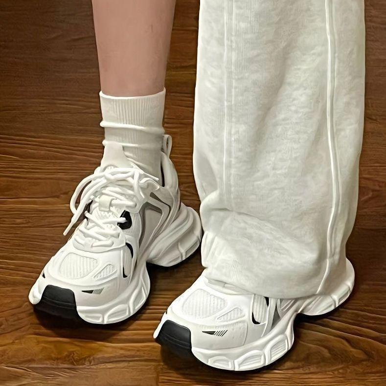 Dad Shoes for Women 2026 New Spring and Summer Breathable Mesh White Sneakers Student Lightweight Casual Running Sports Shoes