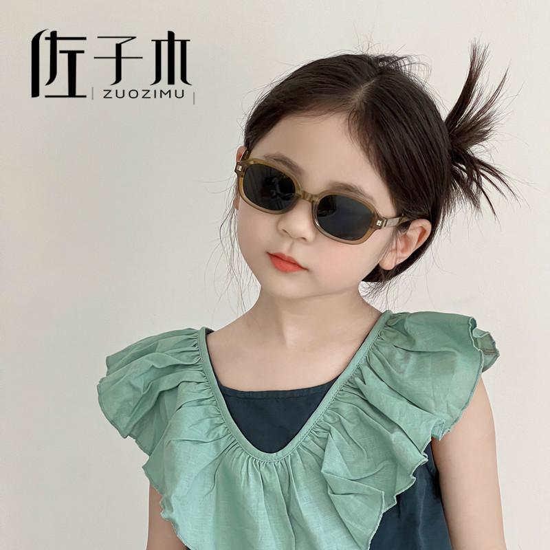 Children's Sunglasses Summer High-end Retro Baby's Folding Sunglasses Boys and Girls Travel Sun Protection Sunshade Glasses