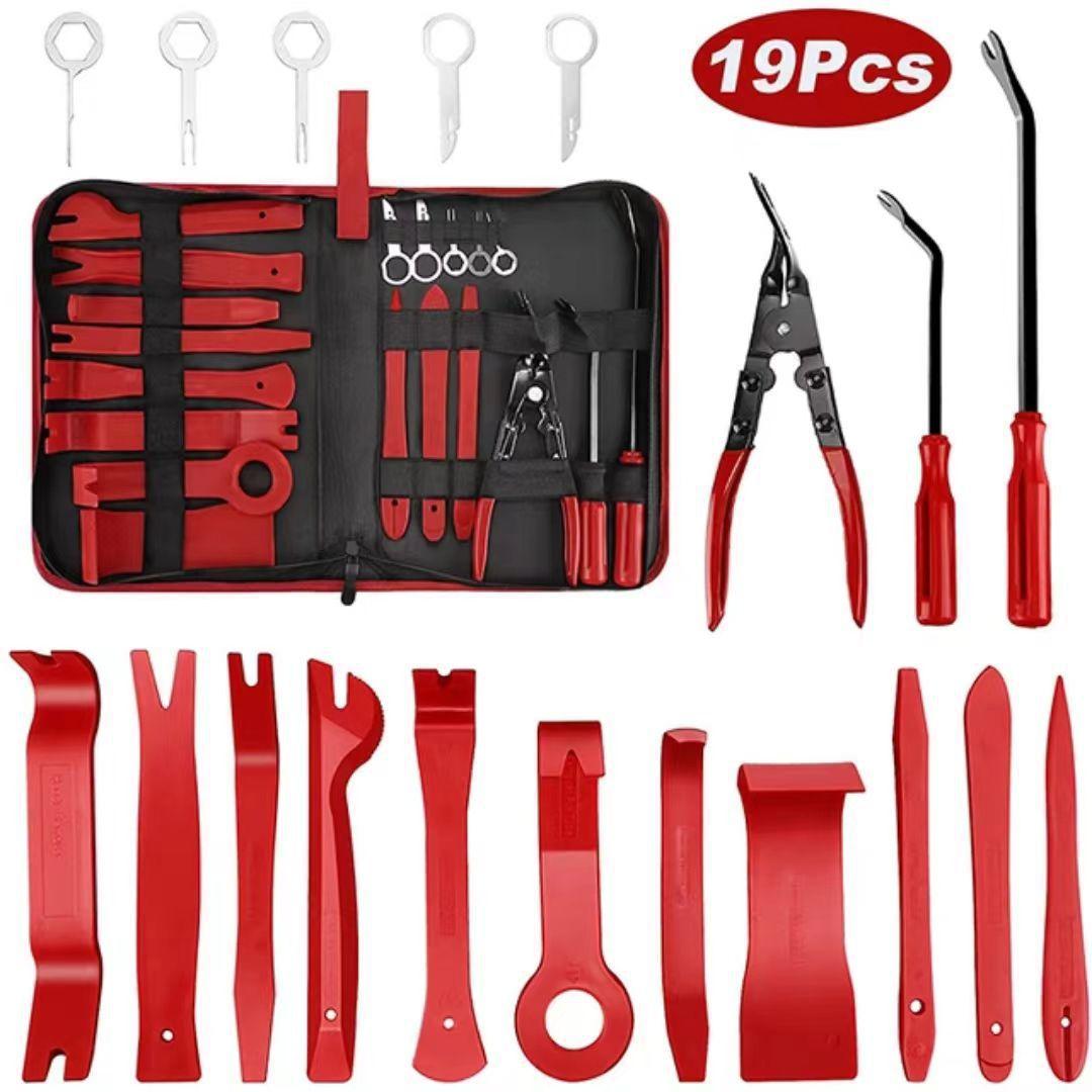 19Pcs Decorative Removal Tools Car Panel Door Audio Trim Removal Tool Set Disassembly Tool Set