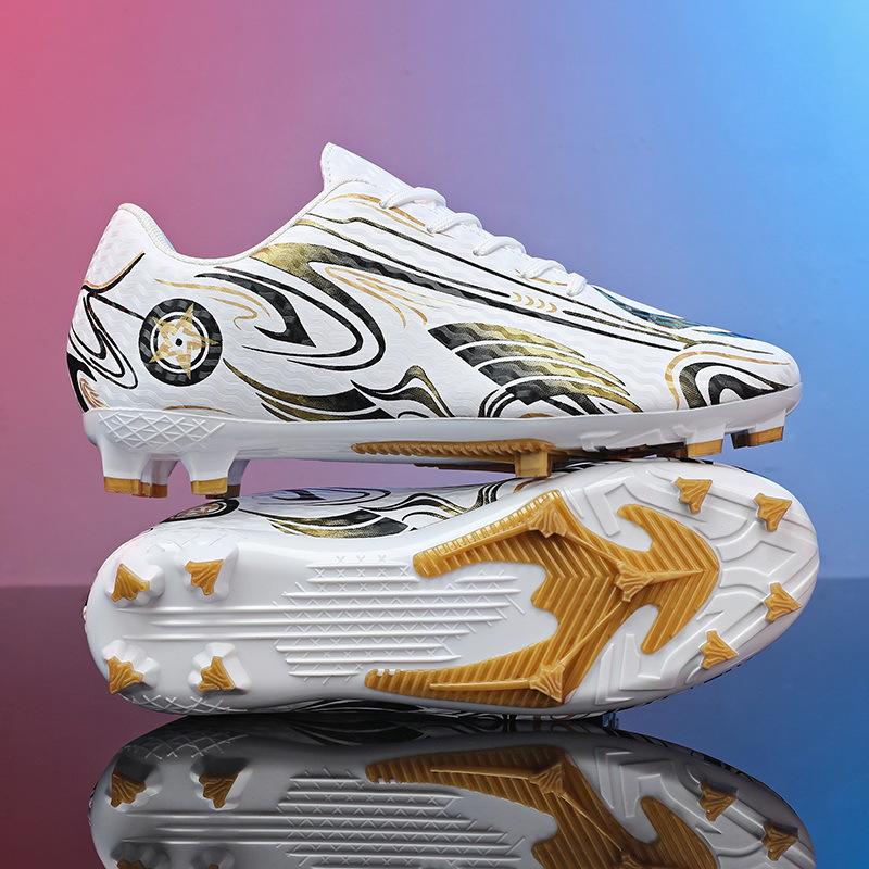 Cross-Border New Anti-Slip Long-Stud Children's Football Shoes for Boys and Adults, Sports Training Sneakers for Teenagers