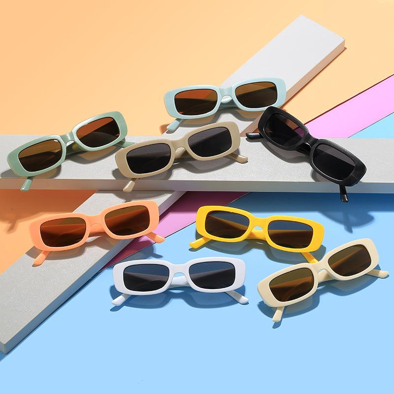 2024 new egg-shaped sunglasses children's square sunglasses cross-border explosion baby multi-color summer sunscreen glasses tide