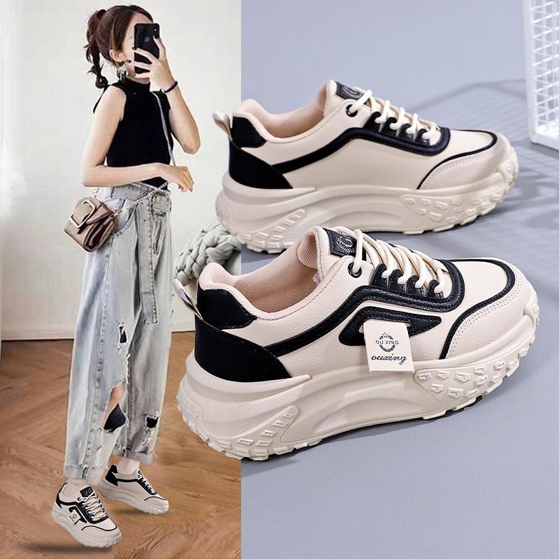 2026 Spring New Breathable Dad Shoes for Women, Versatile Sports Shoes, Casual Shoes, Thick-Soled Lightweight Popular Women's Shoes Q029