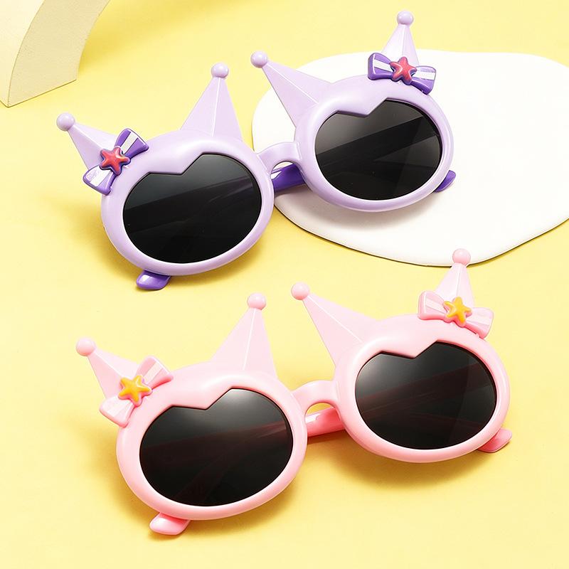 Children's Sunglasses, Cute Kuromi Sun Protection Sunglasses, Little Girls' Fashionable Sunglasses, New Style Glasses for Baby Girls