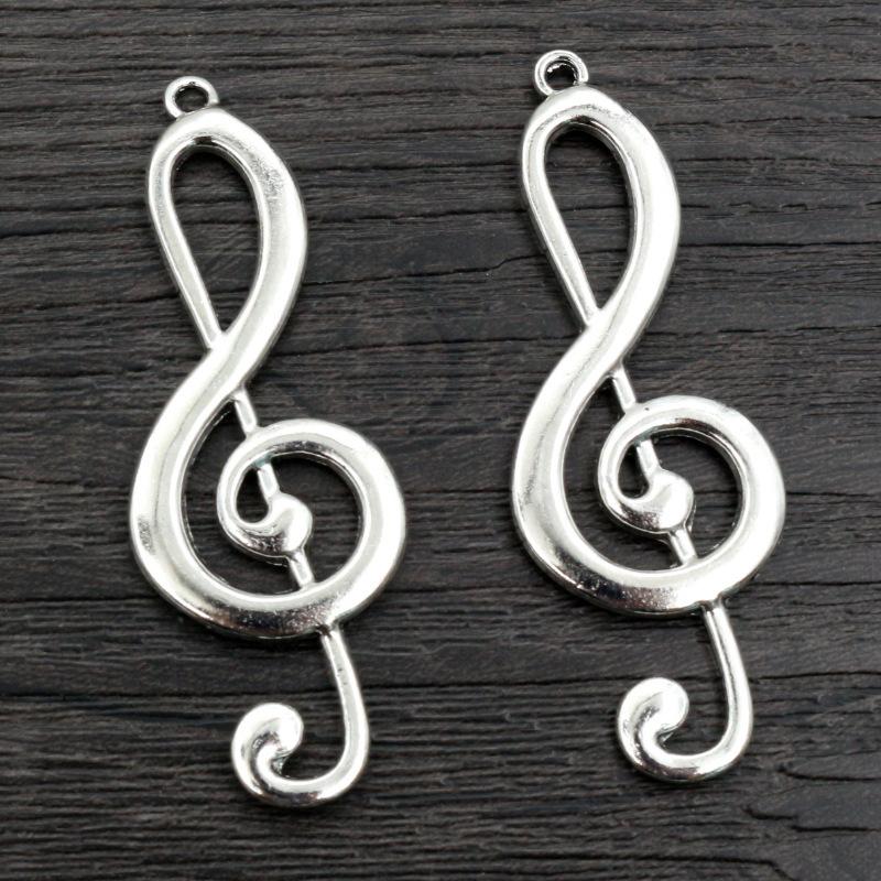 European and American New Style Alloy Musical Note Pendants, Simple and Versatile DIY Jewelry Accessories, Necklace and Bracelet Charms Wholesale