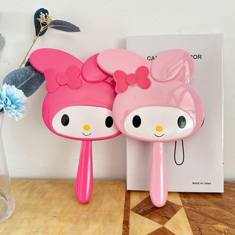 Beauty Salon Handle Mirror Merlot Makeup Mirror with Handle Cyber Celebrity Cute Handheld Makeup Mirror Dressing Mirror Dormitory