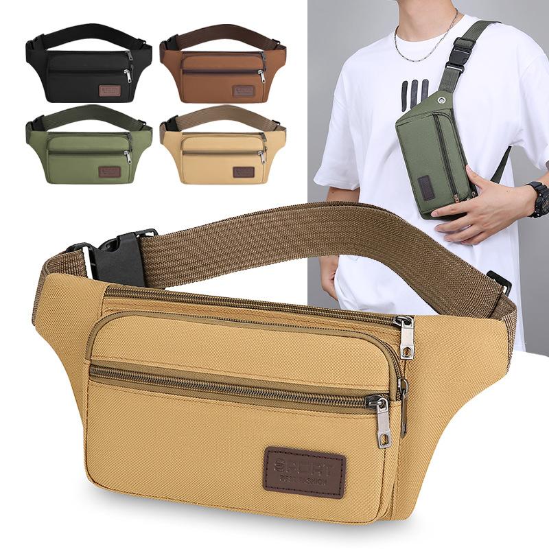 Popular Sports Waist Bag for Men and Women, Large Capacity, Waterproof and Wear-Resistant, Mobile Phone Bag for Construction Site Work, Business Cashier Wallet