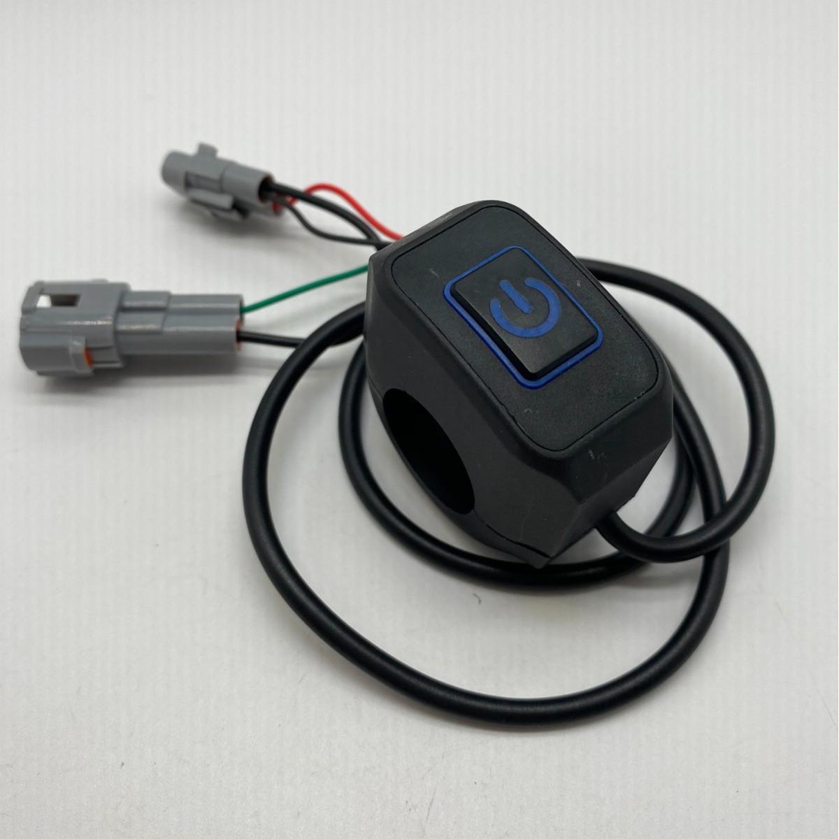 Motorcycle Handlebar Modification Parts: Square Waterproof Power Switch with Led Light and Self-Locking Feature, Includes Waterproof Plug