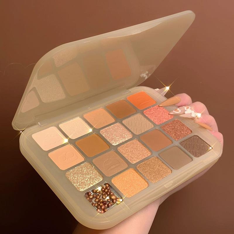 MGL Chestnut 20 Color Eyeshadow Plate Pomegranate Seed Crispy Rice Glitter Pearlescent Matte Earth Color Eyeshadow Student Parity