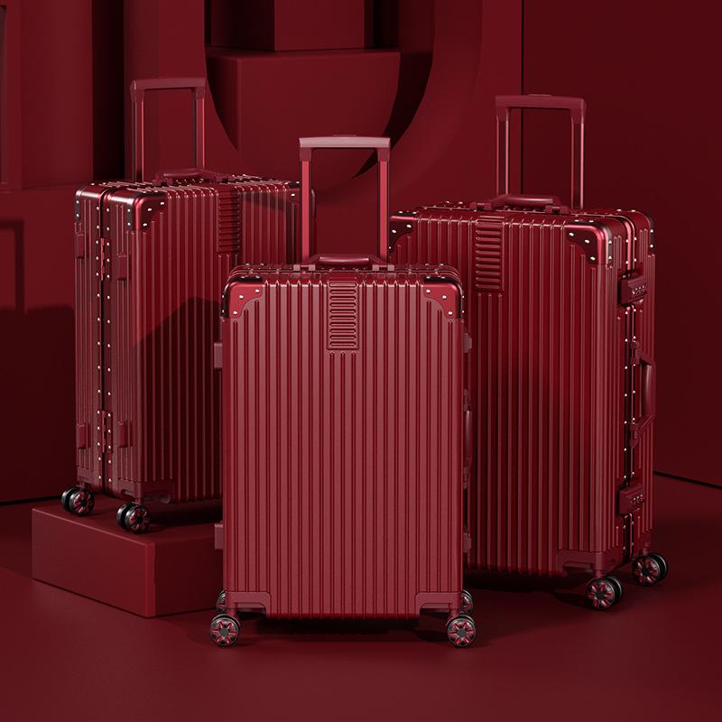 Wedding Suitcase, Dowry Box, Red Box, Trolley Case, Women's Suitcase, Wedding Password, Bride's Dowry Box, Pair