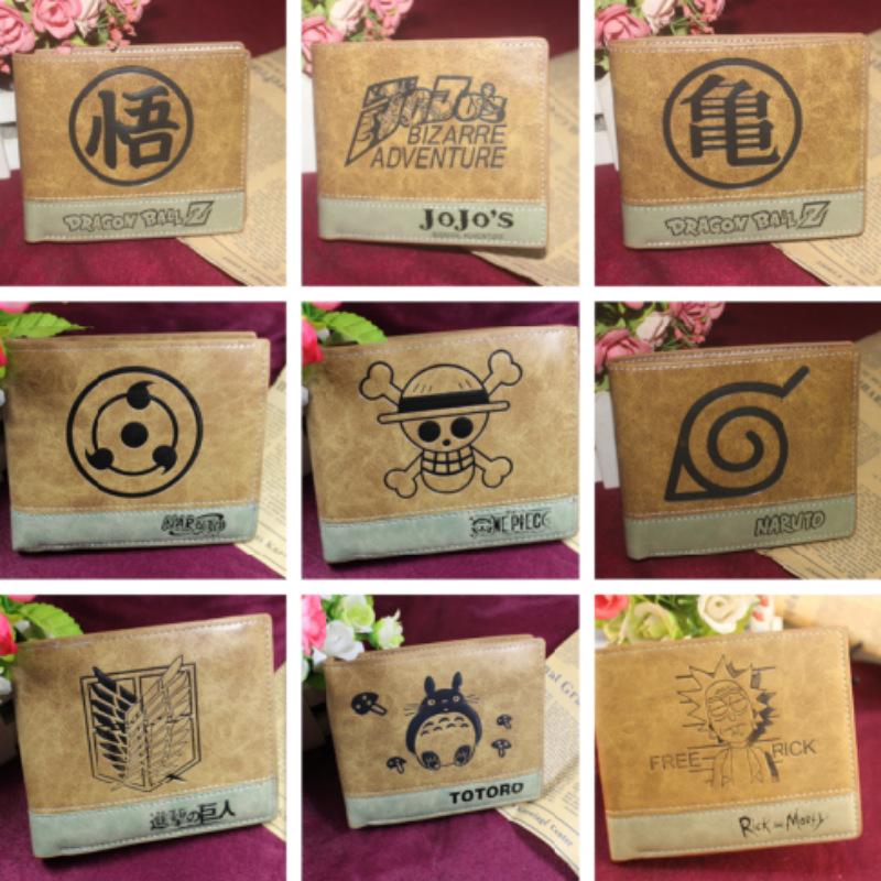 Anime Merchandise Black King Jojo Attack on Titan Student Cartoon Anime Men's Short Pu Wallet