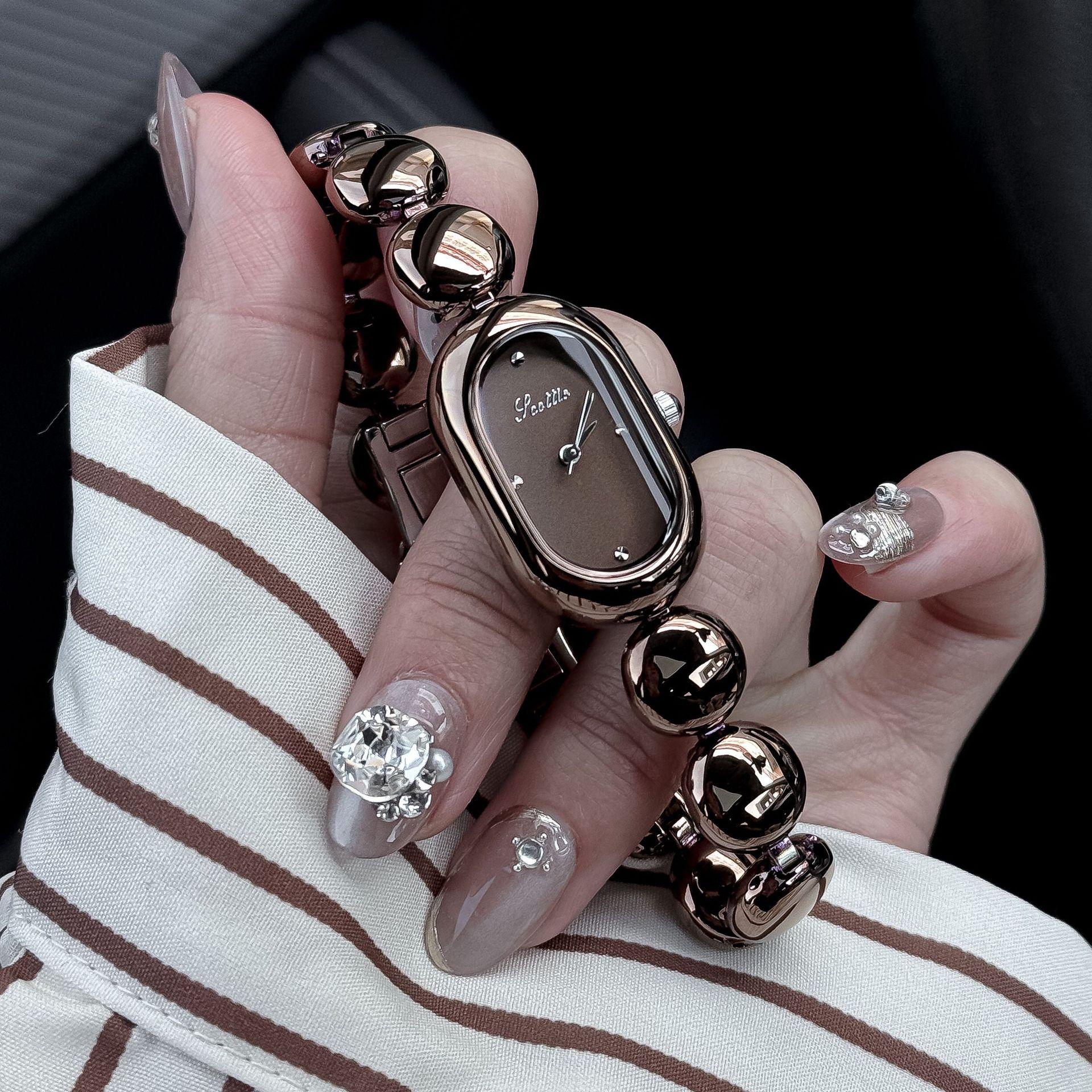 Factory Direct Sale Scottie9731B Scottie High-Value Cross-Border Women's Watch with Elegant Oval Design and Bracelet for Women