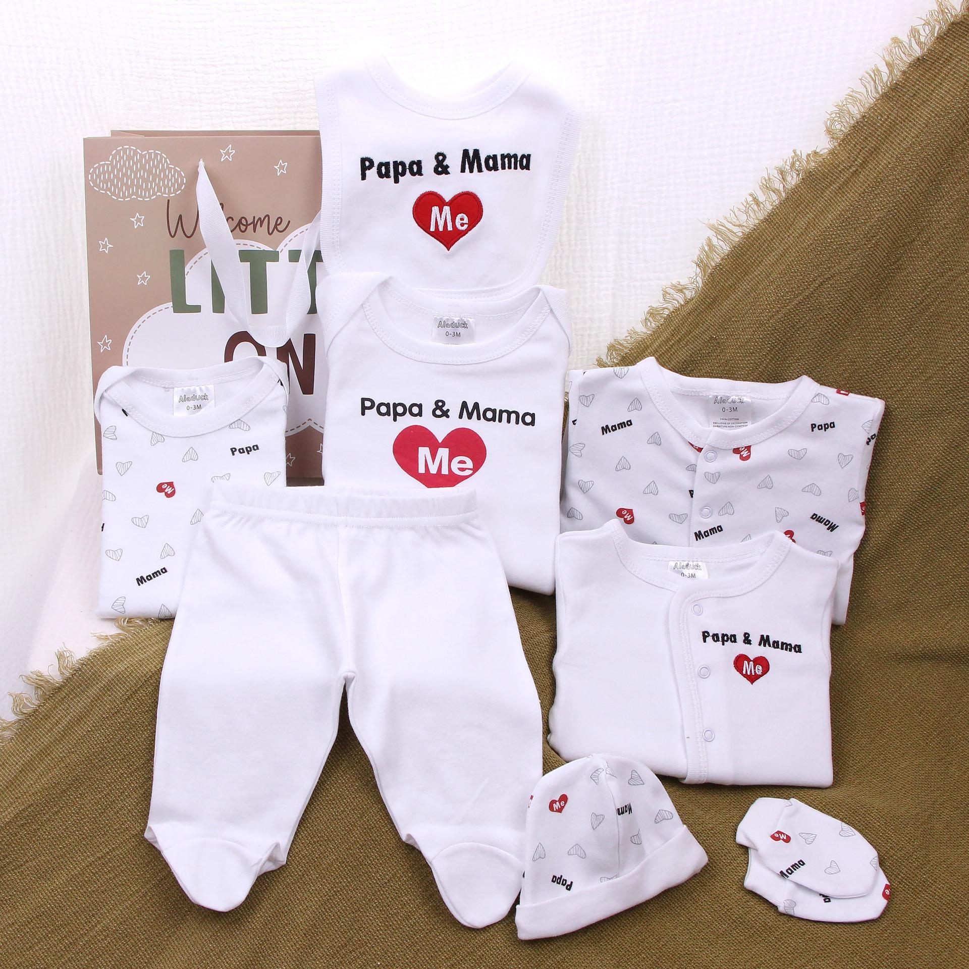Newborn Gift Box One-Piece Romper Bag Fart Clothes Pure Cotton Male and Female Baby Full Month Baby Set Baby Clothes