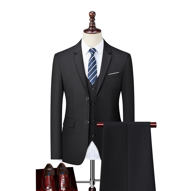 Men's Suit Set, Spring and Autumn Korean Style Slim-Fit Suit, Formal Wear, Groomsmen Suit, Business Formal Wear, In-Stock Manufacturer