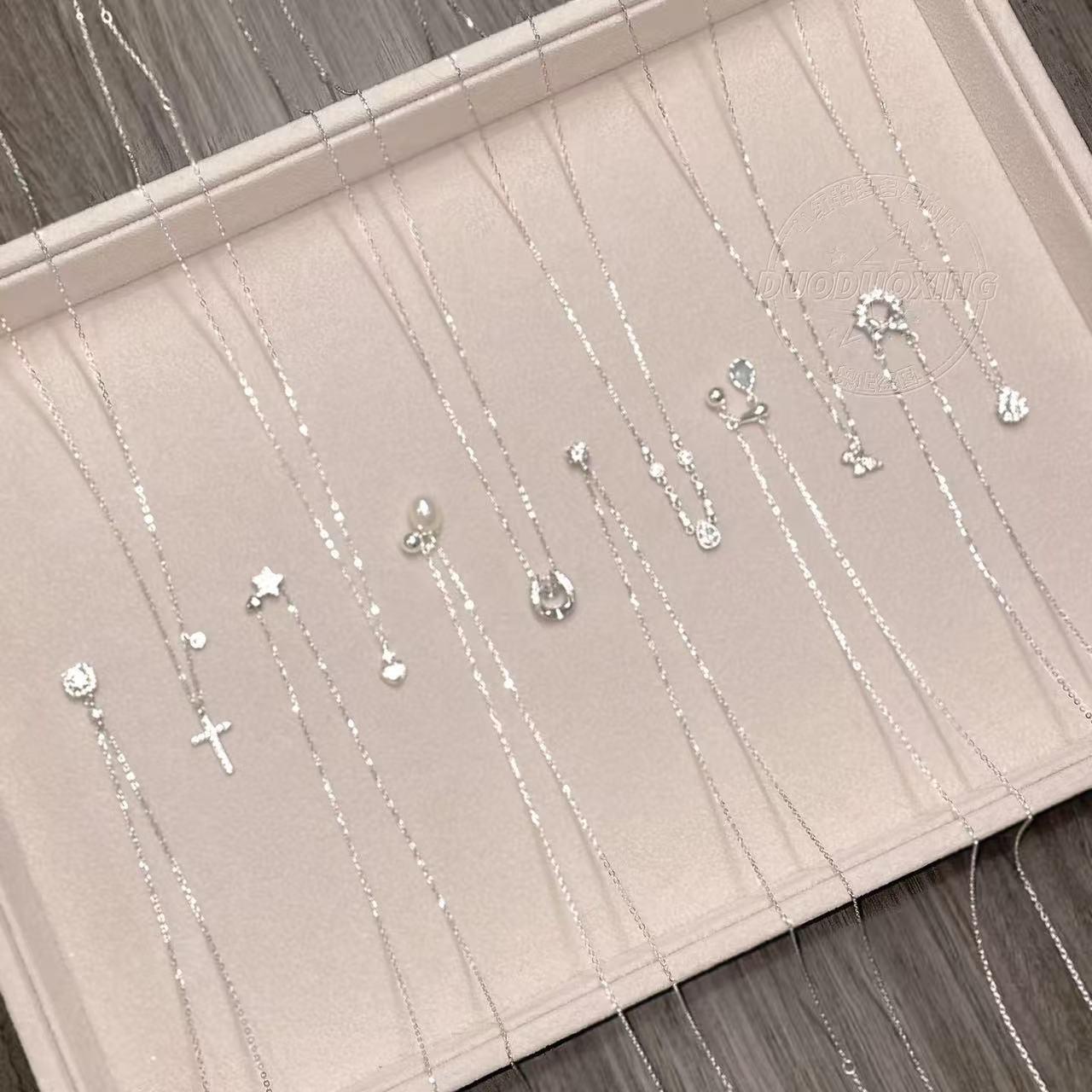 Necklace for Women 925 Silver Necklace Accessories for Women Simple Niche High-End Student Versatile Accessible Luxury Clavicle Chain Does Not Fade