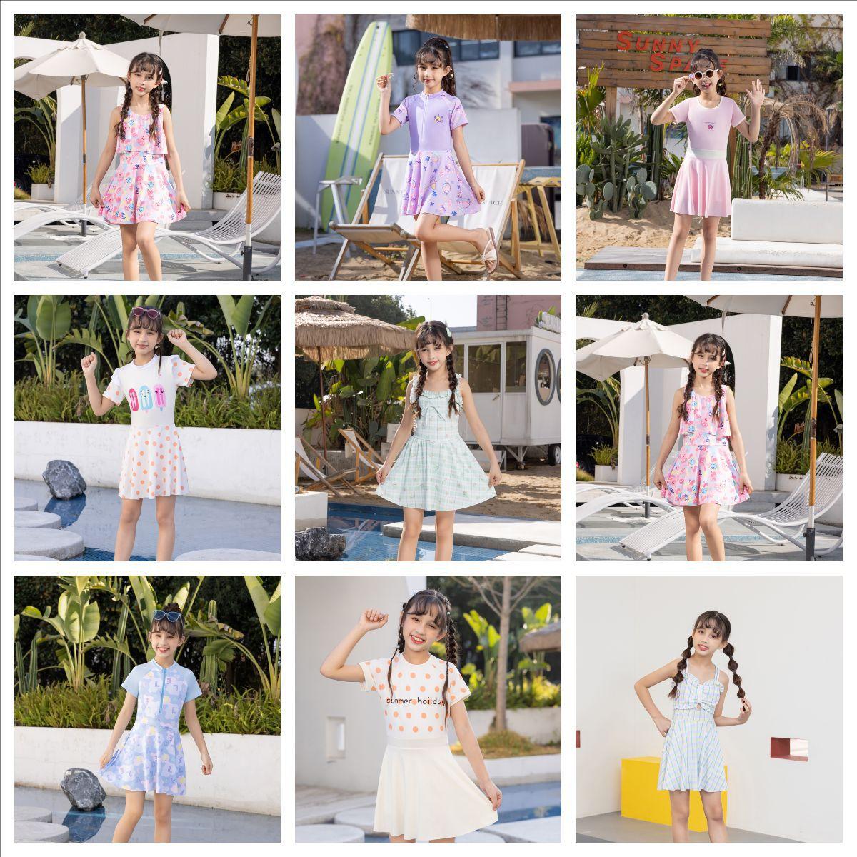 Children's Swimwear Special Offer: Girls' Summer One-Piece Princess Dress for Young Girls, Stylish Baby Swimwear in Various Styles