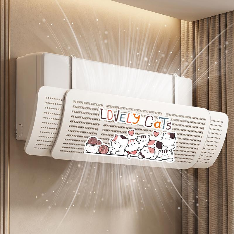 Air Conditioner Wind Deflector to Prevent Direct Blowing of Cold Air, Universal Wall-Mounted Wind Shield, No Installation Required