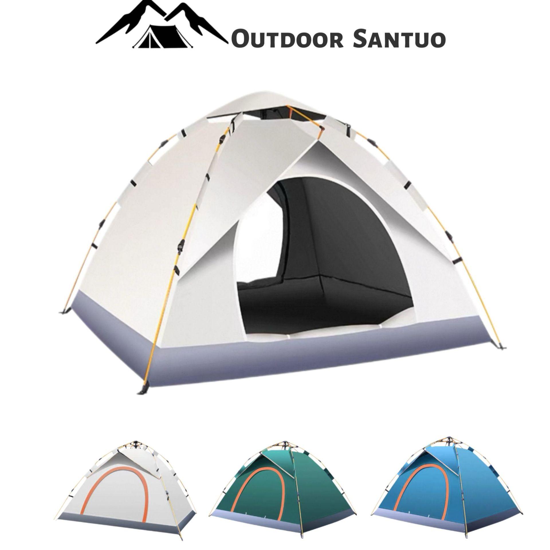 Cross-Border Outdoor Tent for Two to Four People, Fully Automatic Folding, No-Setup Quick-Open Camping Tent, Mosquito-Proof and Rainproof