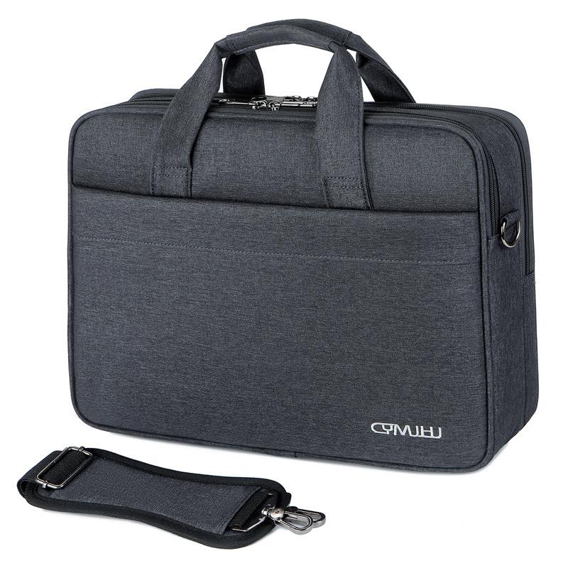 Large-Capacity Business Laptop Bag Men's Shoulder Laptop Bag Women's Double-Layer Oxford Cloth Briefcase Dropshipping