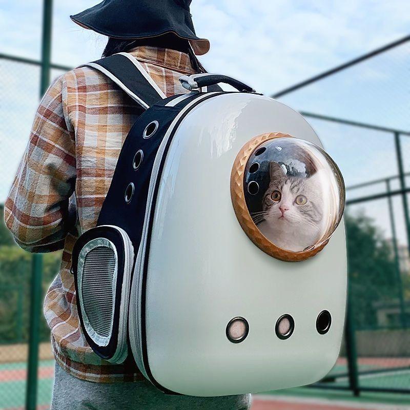 Cat Bag Portable Large Space Capsule Cat Pet Bag Dog Backpack Transparent Large Space Portable Pet Bag