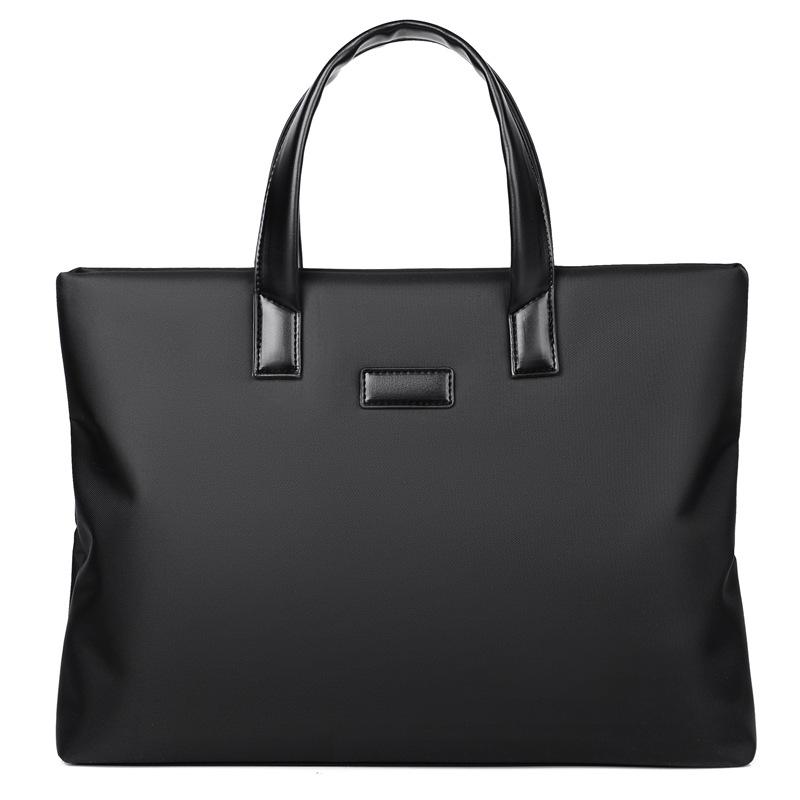 Men's Laptop Bag with Printed Logo, Business Oxford Cloth Briefcase, Corporate Conference Bag 14inch