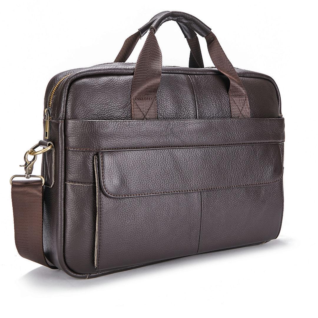 Genuine Leather Men's Bag Briefcase Business Handbag Men's Shoulder Bag Crossbody Bag Computer Bag