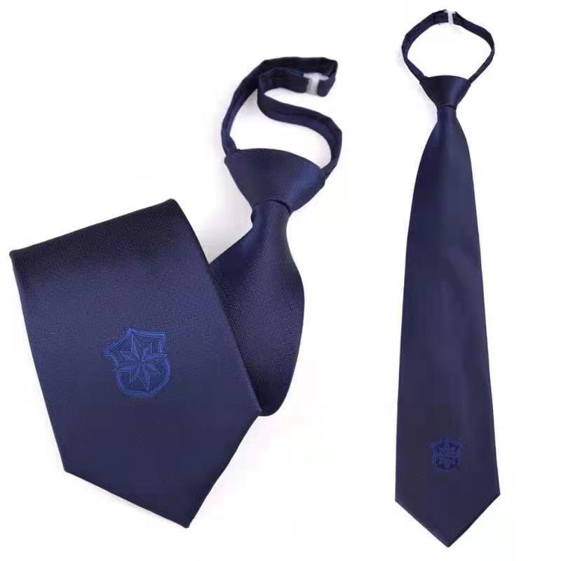 Security Work Clothes Tie Zippered Men's and Women's Security Guard Xizang Blue Tie Clip New Security Tie Clip