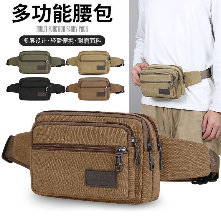 Multi-Compartment Fashionable Waist Bag with Large Capacity for Work Site Use, Practical and Versatile Mobile Phone Bag, Suitable for Commuting, Single Shoulder Crossbody Bag, Chest Bag