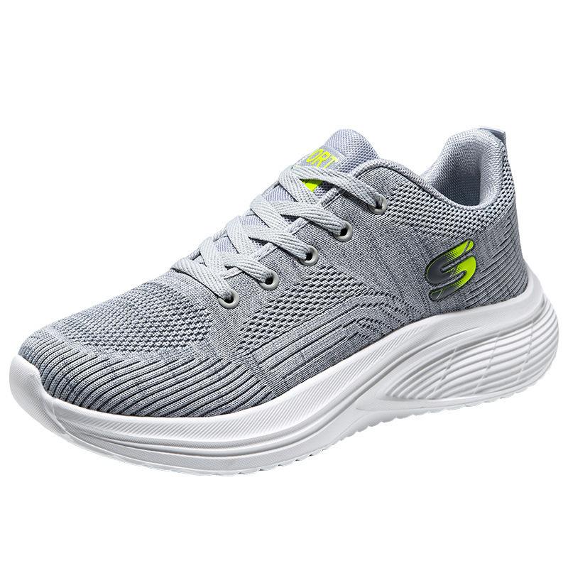 Foreign trade fly-knit sports shoes for men, simple casual walking shoes, lightweight, comfortable, versatile running shoes